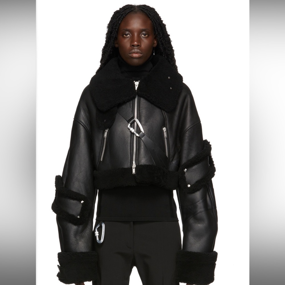 Designer Shearling Jacket - Picture 4 of 6